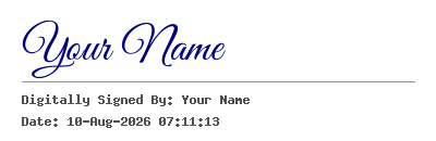 Signature Preview